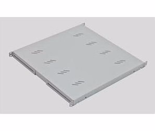 TRITON Regál s perforáciou 19", 1U/850 mm, nosnosť 80 kg, čierny