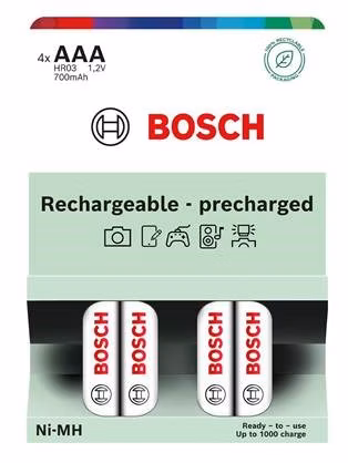 Bosch HR03B4P700/00 AAA 700mAh Ni-MH Ready to Use (Blistr 4 ks)