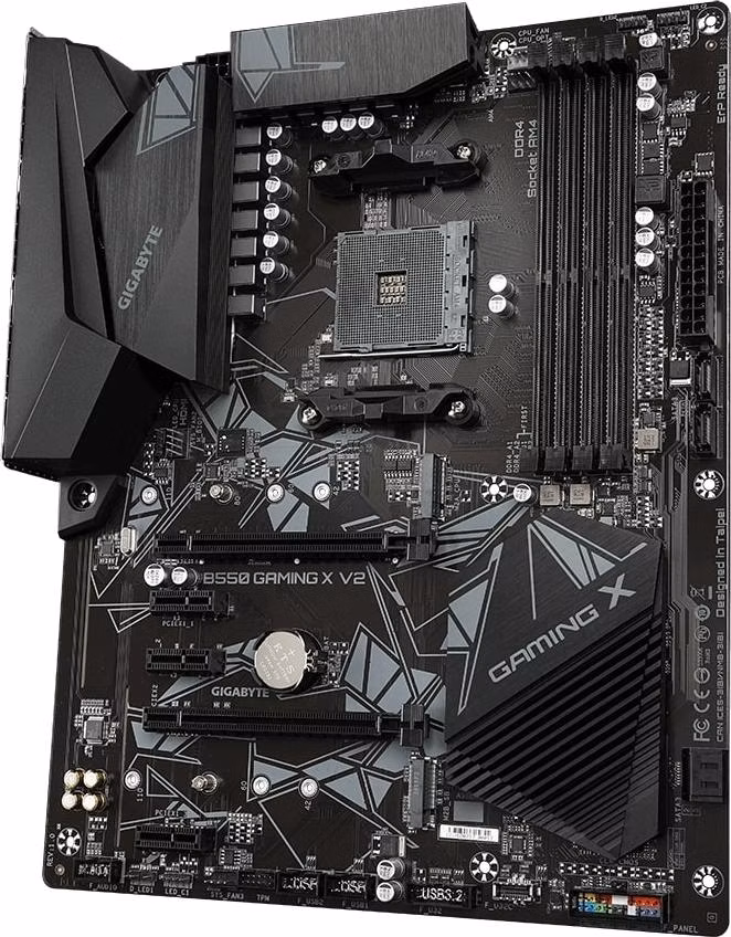GIGABYTE B550 GAMING X V2 / AMD B550 / AM4 / 4x DDR4 / 2x M.2 / DVI-D / HDMI / ATX