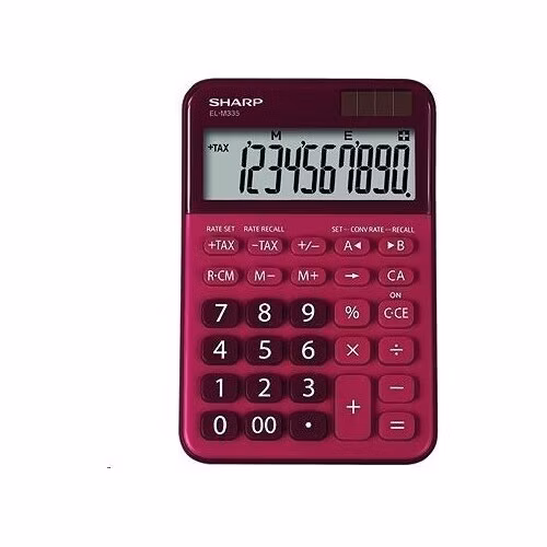 SHARP kalkulačka - ELM335BRD - červená