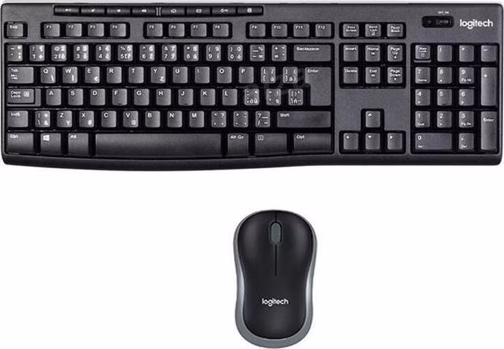 Logitech klávesnice s myší Wireless Combo MK270, IT, černá
