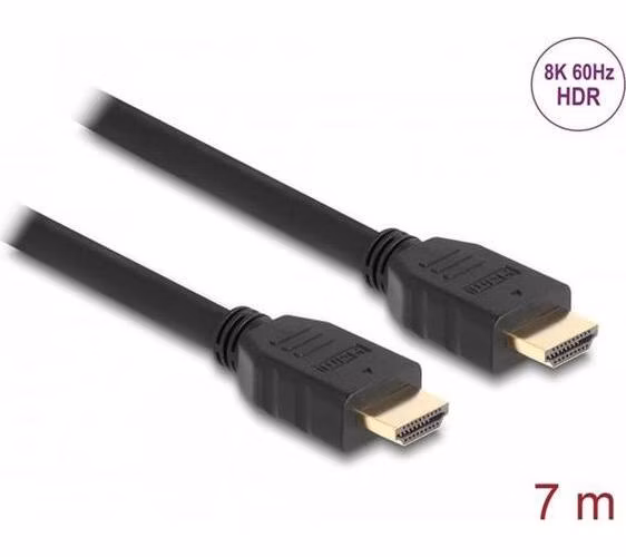 Delock High Speed HDMI kabel, 48 Gbps, 8K 60 Hz, černý, 7 m