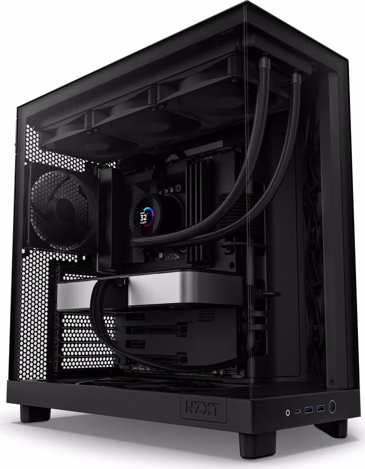NZXT skříň H6 Flow dvoukomorová / MidT / 3x120mm fan / 2xUSB 3.2 / USB-C / prosklená bočnice i čelo / černá