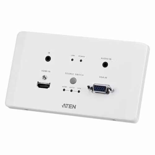 Aten HDMI &amp; VGA HDBaseT Transmitter with EU Wall Plate / PoH (4K@100m) (HDBaseT Class A)