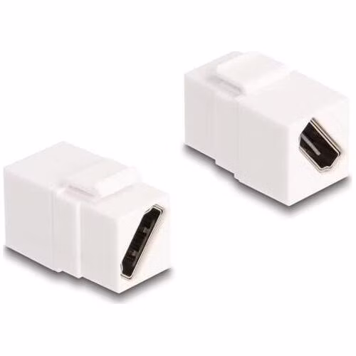 Delock Keystone Modul HDMI ze zásuvky na zásuvku, úhlopříčný, 8K 60 Hz, bílý