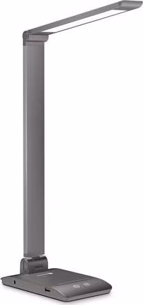 CONNECT IT BRIGHT stolní LED lampička, USB-A výstrup, ŠEDÁ