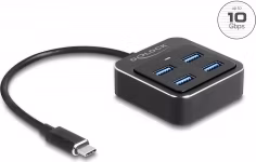 Delock Rozbočovač USB 3.2 Gen 2 USB Type-C™ se 4 porty USB Typu-A samice – 10 Gbps