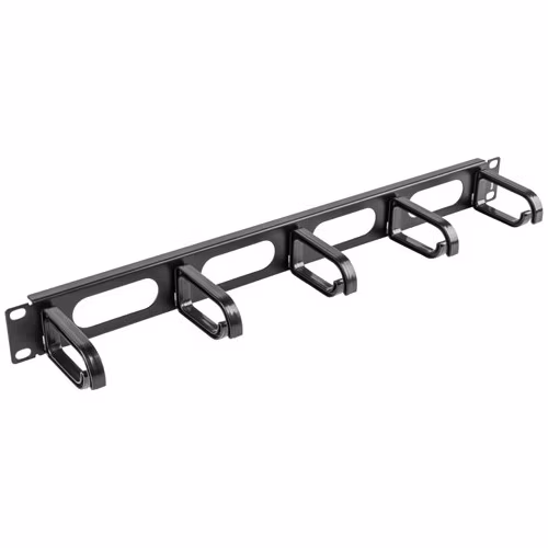LANBERG19" PANEL PRO SPRÁVU KABELŮ 5 KROUŽKŮ - TYP B 1U ČERNÝ