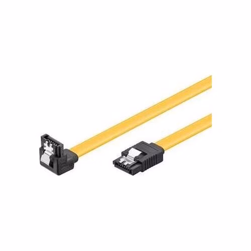 PremiumCord 0,5m SATA 3.0 datový kabel 1.5GBs / 3GBs / 6GBs, kov.západka, 90°