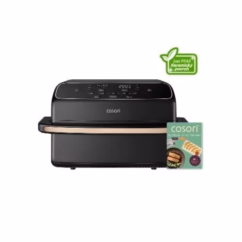 BAZAR - Cosori Dual Blaze Twin Fry Compact horkovzdušná fritéza 8,6 L, keramika, černá - Poškozený obal (Komplet)