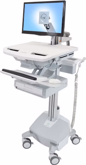 ERGOTRON StyleView® Cart with LCD Arm, LiFe Powered, 1 Drawer, pojízdný stojan, LCD, Klávesnice, myš, s napájením