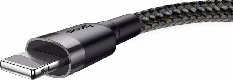 Baseus dátový kábel Cafule Lightning 0,5m 2,4A šedo-čierny