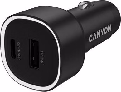 Canyon OnDrive 85, univerzálna autonabíjačka, 1x USB-C, 1x USB-A, rýchle nabíjanie, výkon 85 W