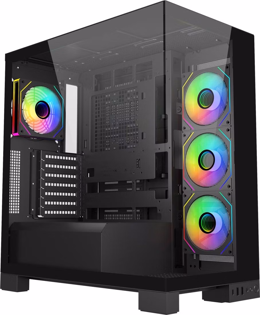 FSP M540-BA/Midi Tower/Transpar./Čierna