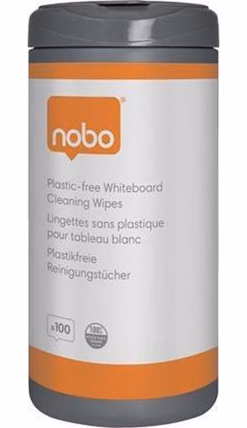 Nobo Vlhčené čistící ubrousky na popisovací tabule Nobo, 100 ks (recyklovaný obsah)