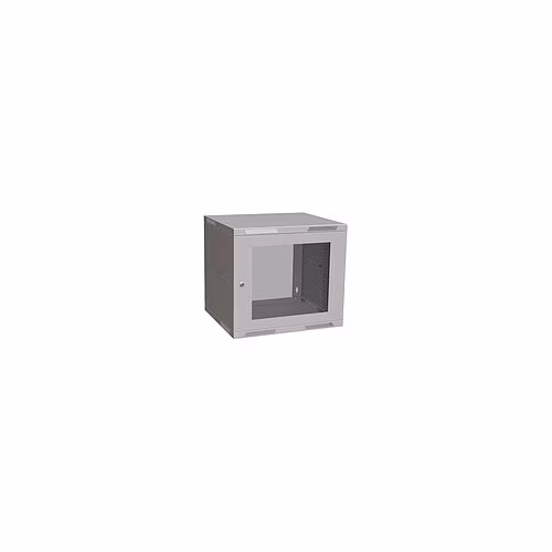 Nástenný rozvádzač Solarix SENSA LITE 9U 450 mm, sklenené dvere, RAL 7035 SENSA-L-9U-545-11-G