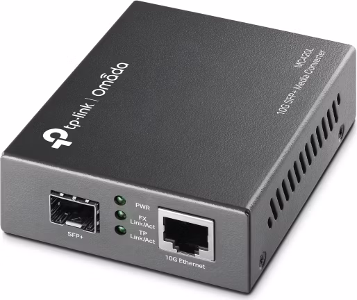 TP-Link OMADA MC420L media konvertor (1x10GbE, 1xSFP+, MM/SM, 550nm/1310nm, 550m/20km)
