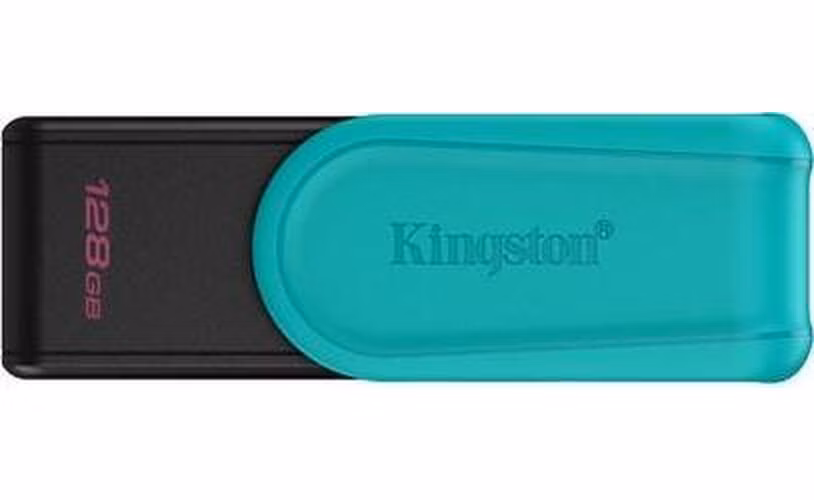KINGSTON 128GB Portable USB 3.2 Gen 1 DataTraveler Exodia S (Black/Turquoise)