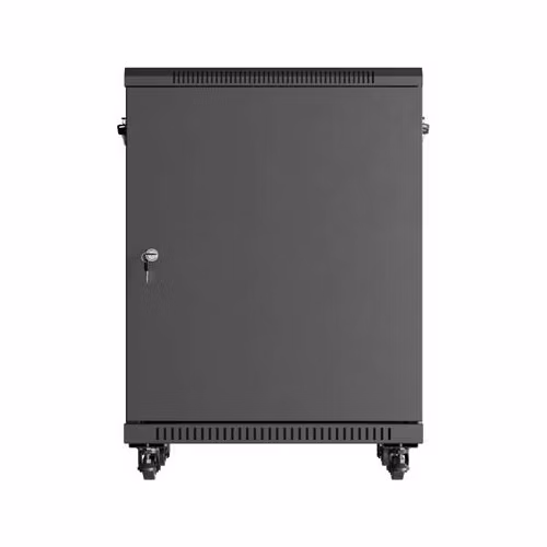 LANBERG INŠTALAČNÝ RACK 19" 15U 600X600 ČIERNE SKLENENÉ DVERE (PLOCHÉ BALENIE)