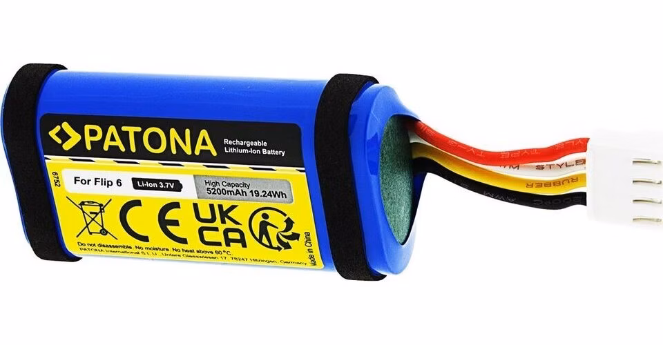 PATONA baterie pro reproduktor JBL Flip 6 5200mAh 3,7V Li-lon