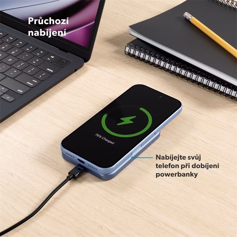 Epico UltraPack Qi2 Slim 5000mAh Alu Mag+ Wireless Power Bank EM51 - svetlo modrá