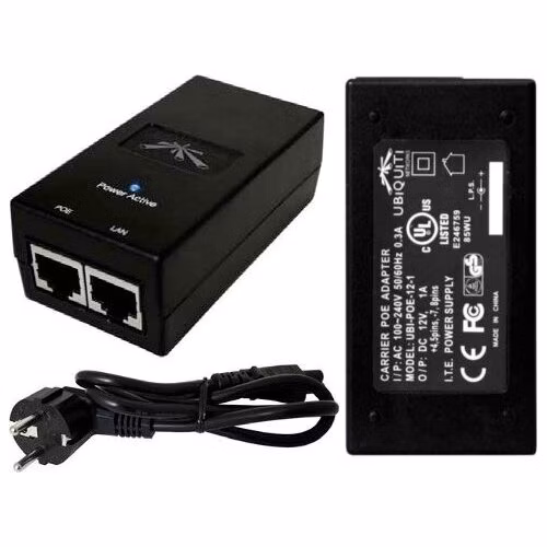 Ubiquiti POE-24, PoE adapter 24V/1A (24W), včetně napájecího kabelu