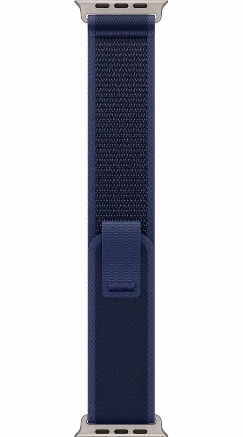 Apple Watch 49mm Blue Trail Loop - M/L - Natural Titanium Finish *Vystavené*