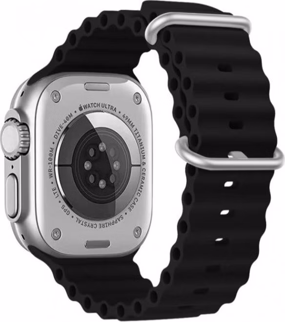 Swissten řemínek pro apple watch silikonový - marine straps 42 / 44 / 45 / 49 mm černý