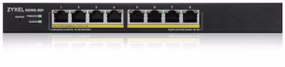 Zyxel GS1915-8EP 8-portový gigabitový webový inteligentný PoE switch, 8x gigabitový RJ45, bez ventilátora, 60W PoE rozpočet