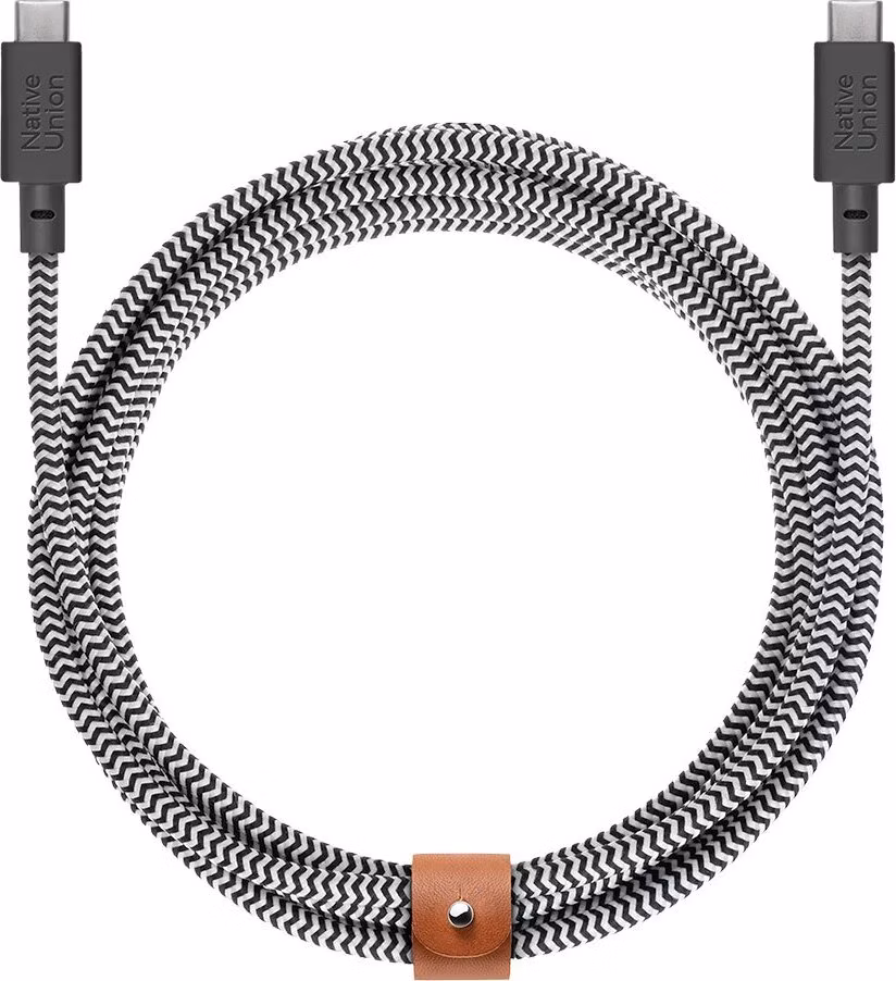 Native Union kábel Belt Cable XL USB-C to USB-C 3m 100W - Zebra