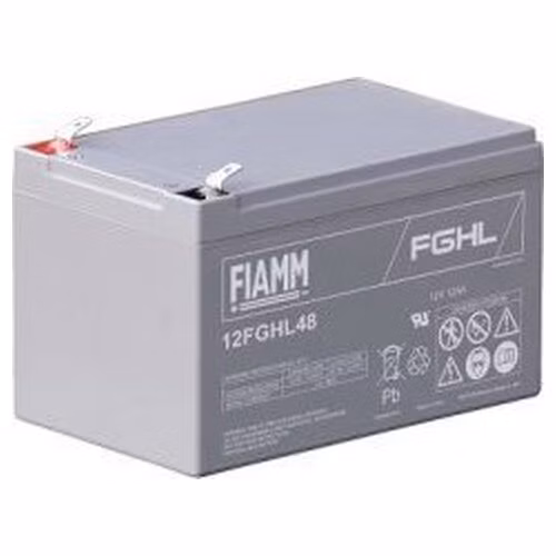 Fukawa Fiamm 12FGHL48 olověný akumulátor; 12V; 12Ah; faston F2-6,3mm; životnost 10let