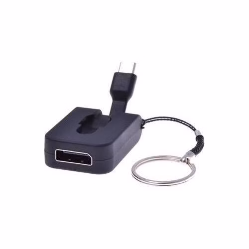 PremiumCord Adaptér USB 3.1 Typ-C male na DisplayPort female,zasunovací kabel a kroužek na klíče