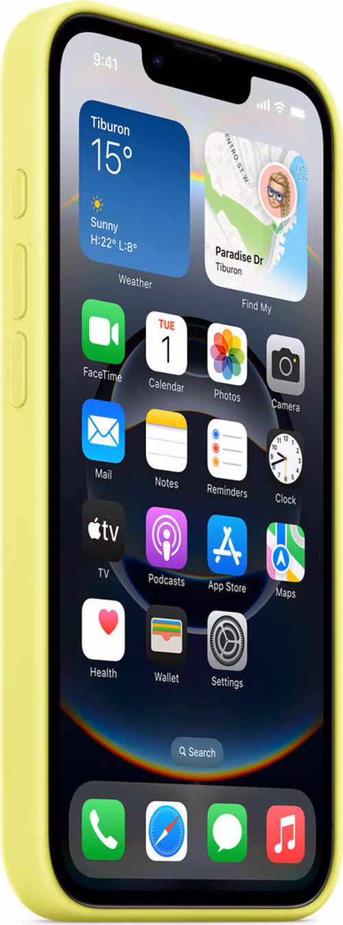 iPhone 16e Silicone Case – Neónová žltá