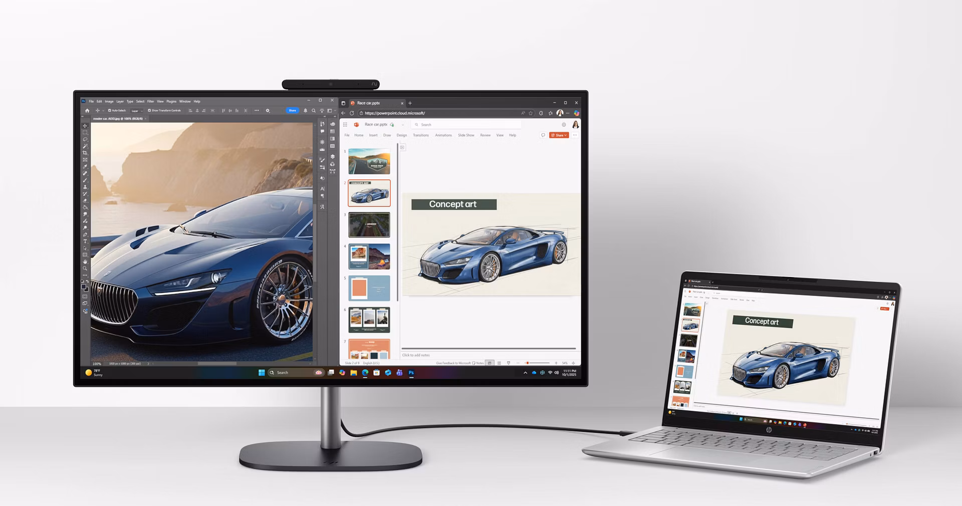 BAZAR - HP OmniStudio X 27-cx0000nc, 27" QHD, Core Ultra 5 325, 16GB DDR5, SSD 512GB, Win11 Pro 2M - Rozbaleno (komplet)