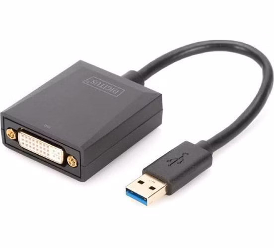 Digitus Adaptér USB 3.0 na DVI, vstupní USB 1080p, výstupní DVI