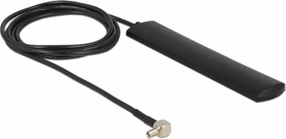 Delock LTE Antenna TS-9 plug 3 dBi omnidirectional fixed black adhesive mounting
