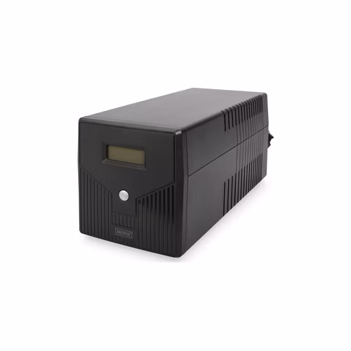 DIGITUS Professional Line-Interactive UPS, 1500VA / 900W 12V / 9Ah X2 baterie, 4x CEE 7/7, AVR, USB, RS232 RJ-11/45, LCD displej