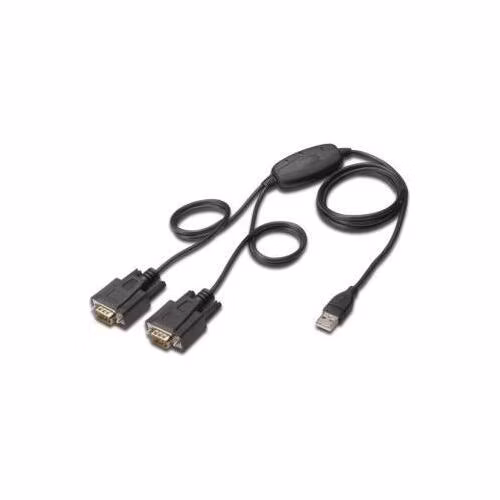 Digitus Adaptér USB na sériový port, RS232 2 x RS232, typ kabelu, Čipset: FT2232H, 1,5 m