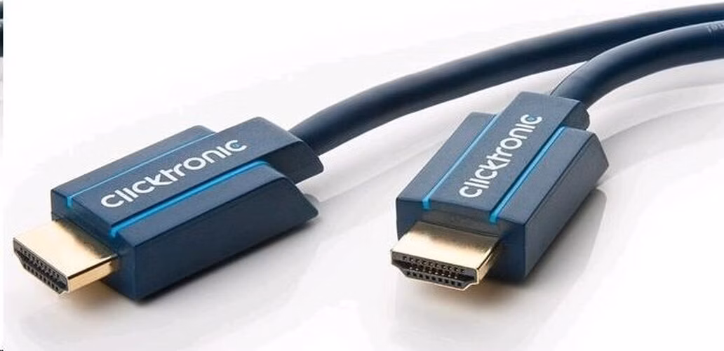 CLICTRONIC HQ HDMI kábel 3 m High Speed + Ethernet (v1.4) 3D, pozlátené konektory, dvojité tienenie, 10 rokov záruka