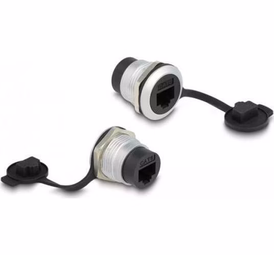 Delock Integrovaný konektor RJ45 Cat.6 s ochrannou protiprachovou krytkou