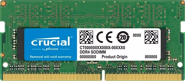 Crucial 8GB DDR4 3200MHz SODIMM CL22 (8Gbit/16Gbit) 260pin