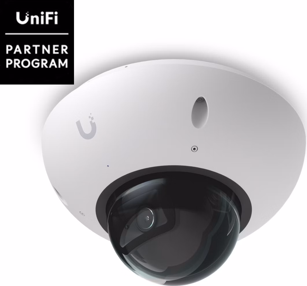 Ubiquiti UniFi G6 Dome W - kamera, 8Mpx rozlišení, IR LED, AI detekce, IP66, IK10 (antivandal), PoE, bílá