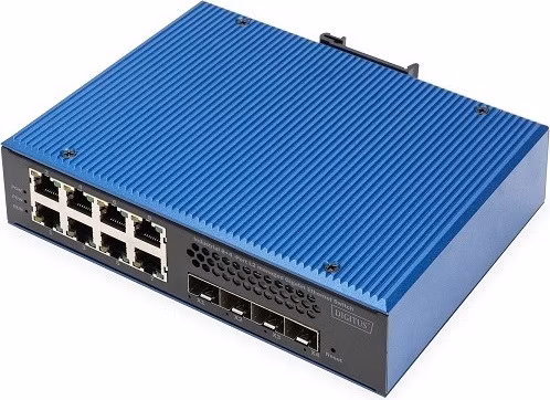 Digitus Průmyslový 8 + 4 10G Uplink Port L3 řízený gigabitový ethernetový přepínač