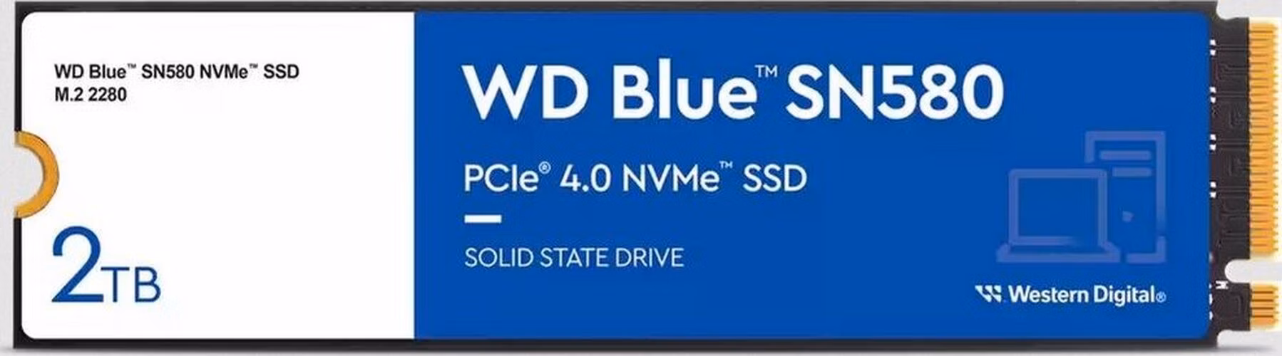 WD Blue SN580 SSD 2TB M.2 NVMe Gen4 4150/4150 MBps