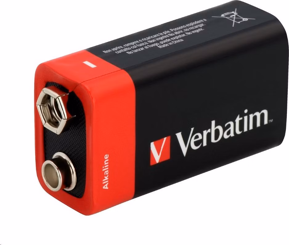 VERBATIM Alkalické baterie 9V, 1 PACK , 6LR61