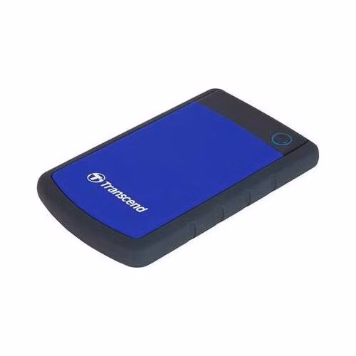 TRANSCEND 2TB StoreJet 25H3B SLIM, 2.5”, USB 3.0 (3.1 Gen 1) Externí Anti-Shock disk, tenký profil, černo/modrý
