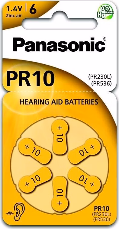 PANASONIC Zinkovzduchová baterie PR-230(10)/6LB AAA 1,2V (Blistr 6ks)