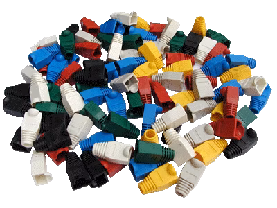 DATACOM Návlek pro plug RJ45 s bublinou černý (10ks)