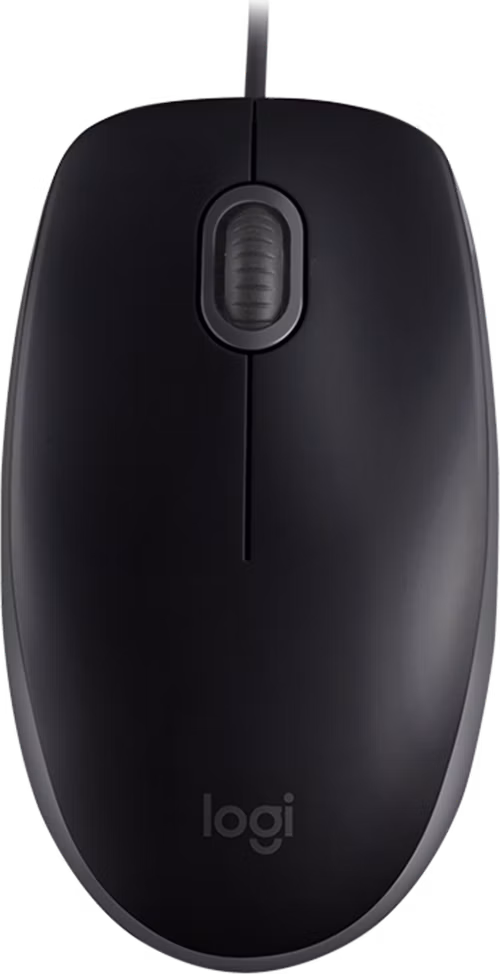 Logitech myš B110 Silent,pravák a levák,optická,3 tlačítka,kabelová,USB