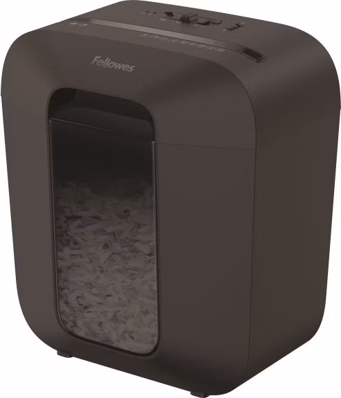 FELLOWES skartovač LX 25/ křížový řez 4x40 mm/ objem koše 11,5 l/ stupeň utajení P-4 (důvěrné)/ černý